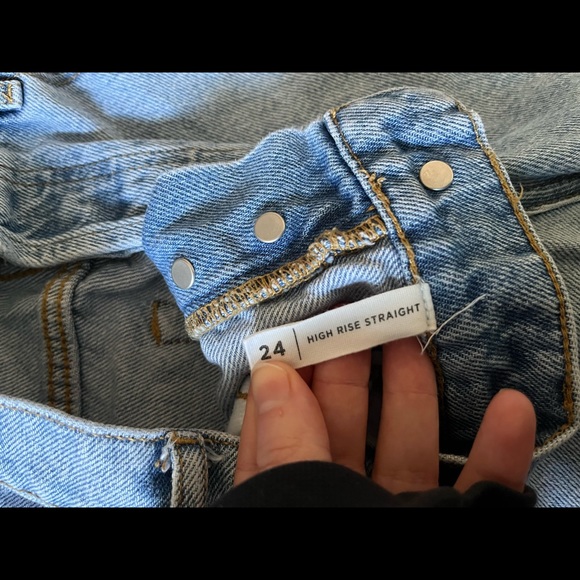 Pacsun High Rise Straight Leg Blue Jeans, Size 24, Great condition - Picture 3 of 6